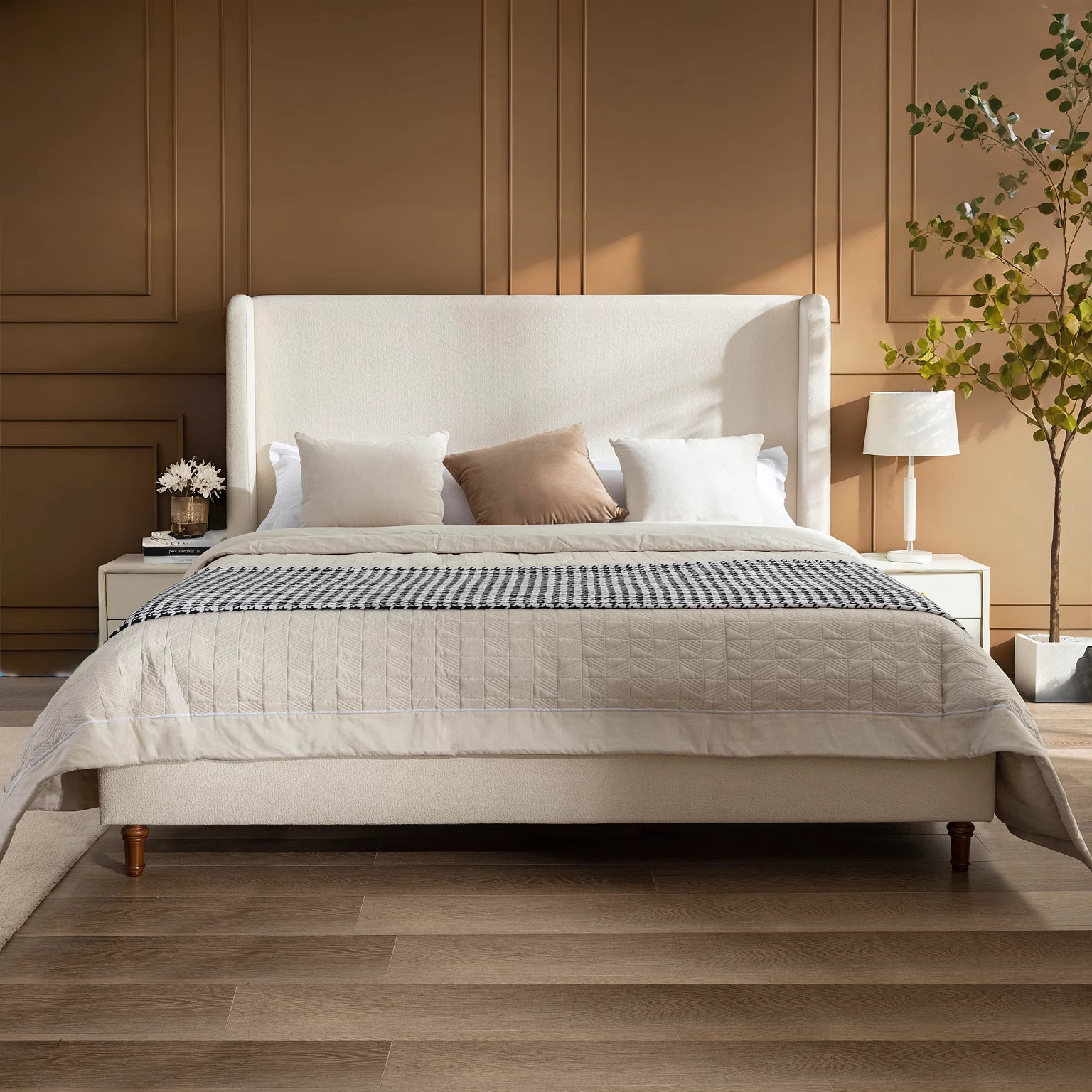 House of Hampton?? 54" High Headboard Upholstered Bed Wayfair